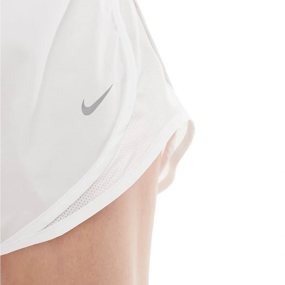 Nike Running Tempo Dri-FIT mid rise 3 inch shorts in white